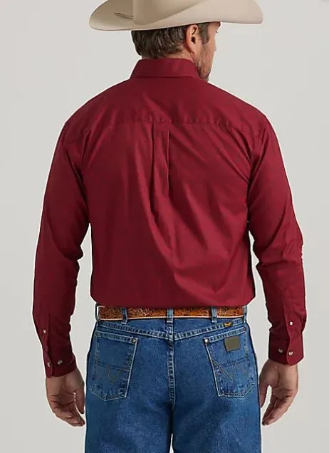 Men's Wrangler George Strait Crimson Paisley Shirt