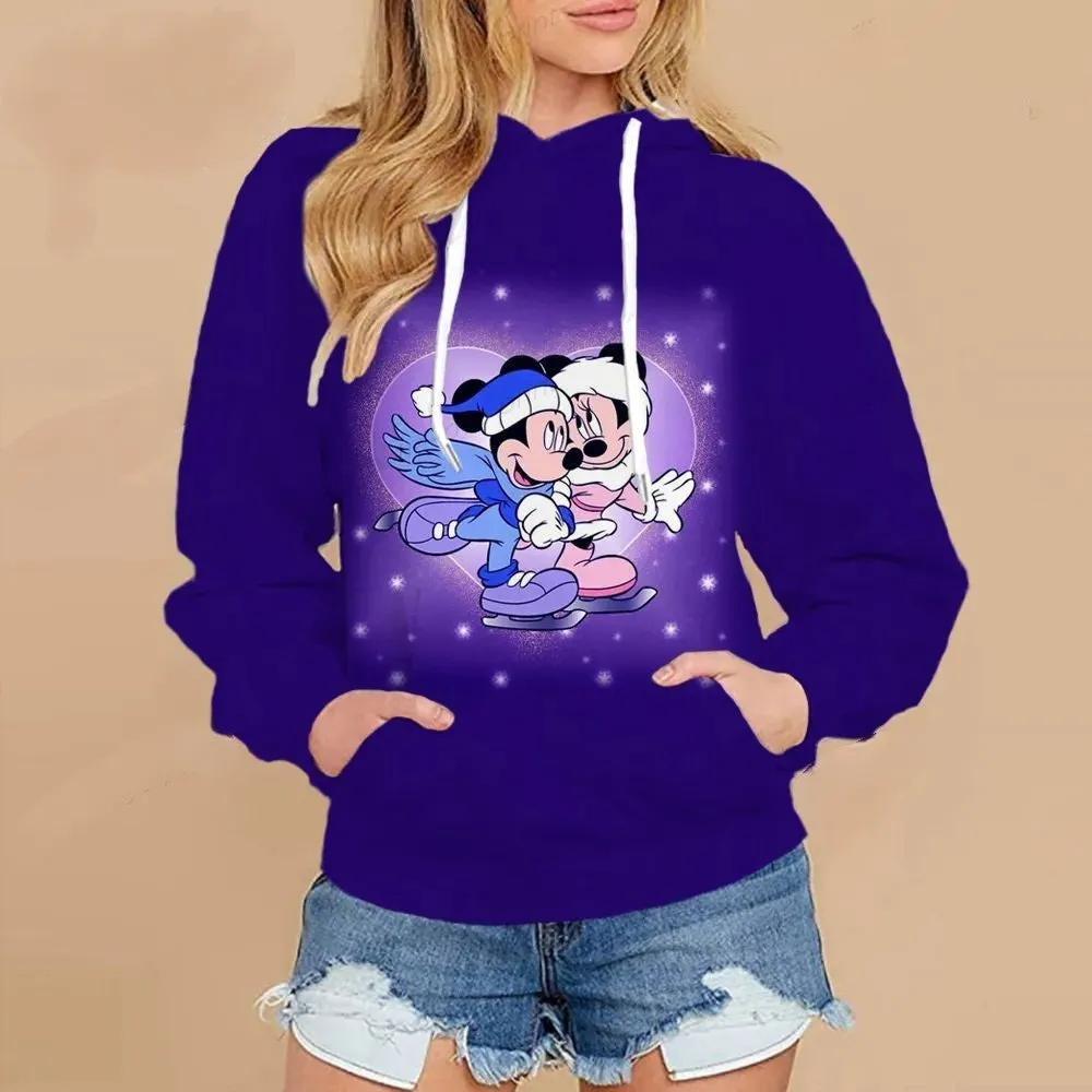 Mickey Mouse Printed Casual Christmas Hoodie