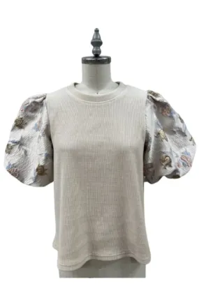Mixed Media Corduroy Top