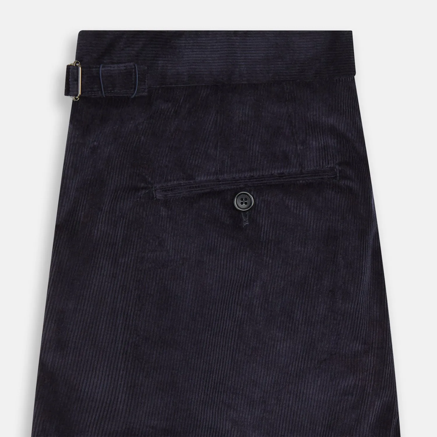 Navy Corduroy Henry Trousers
