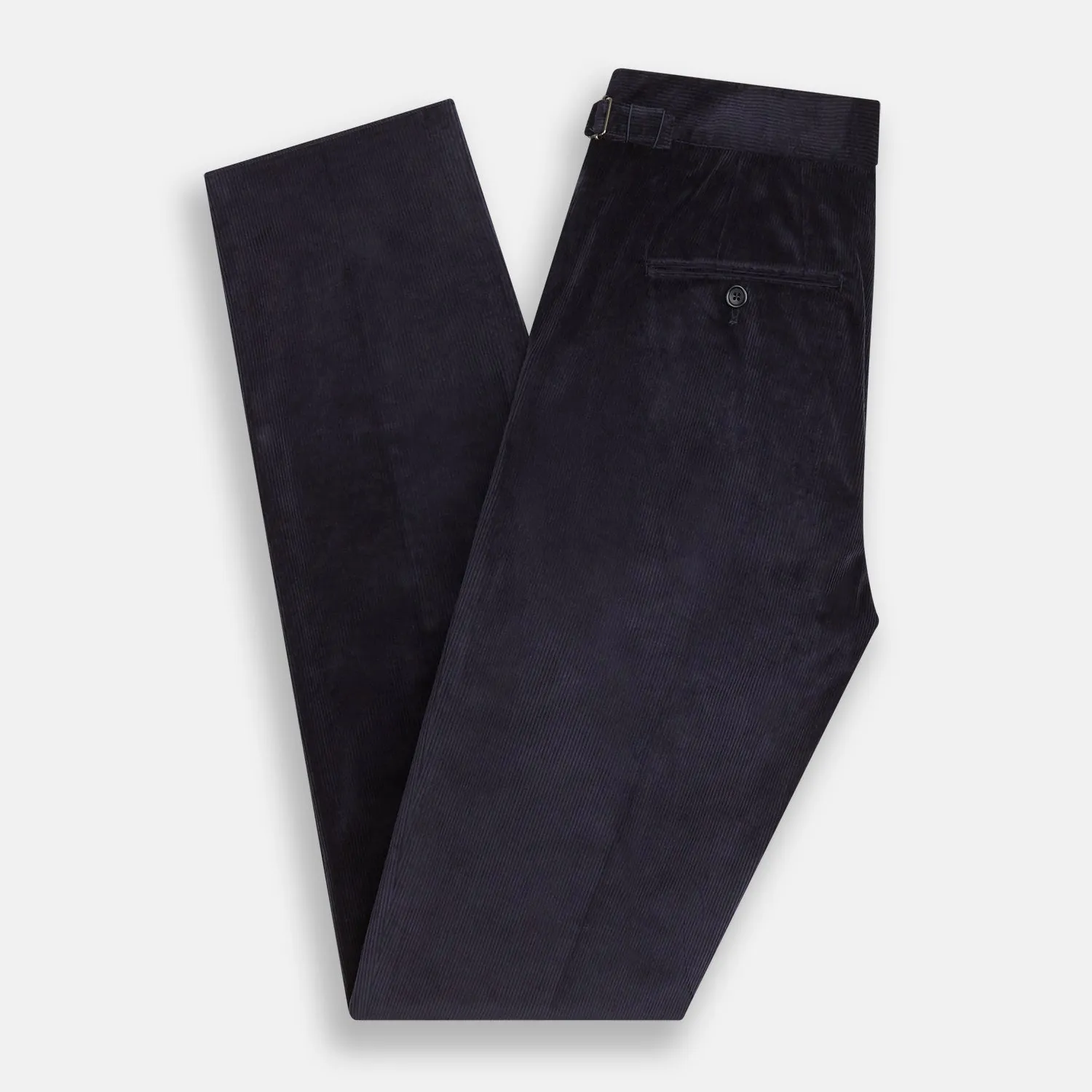 Navy Corduroy Henry Trousers