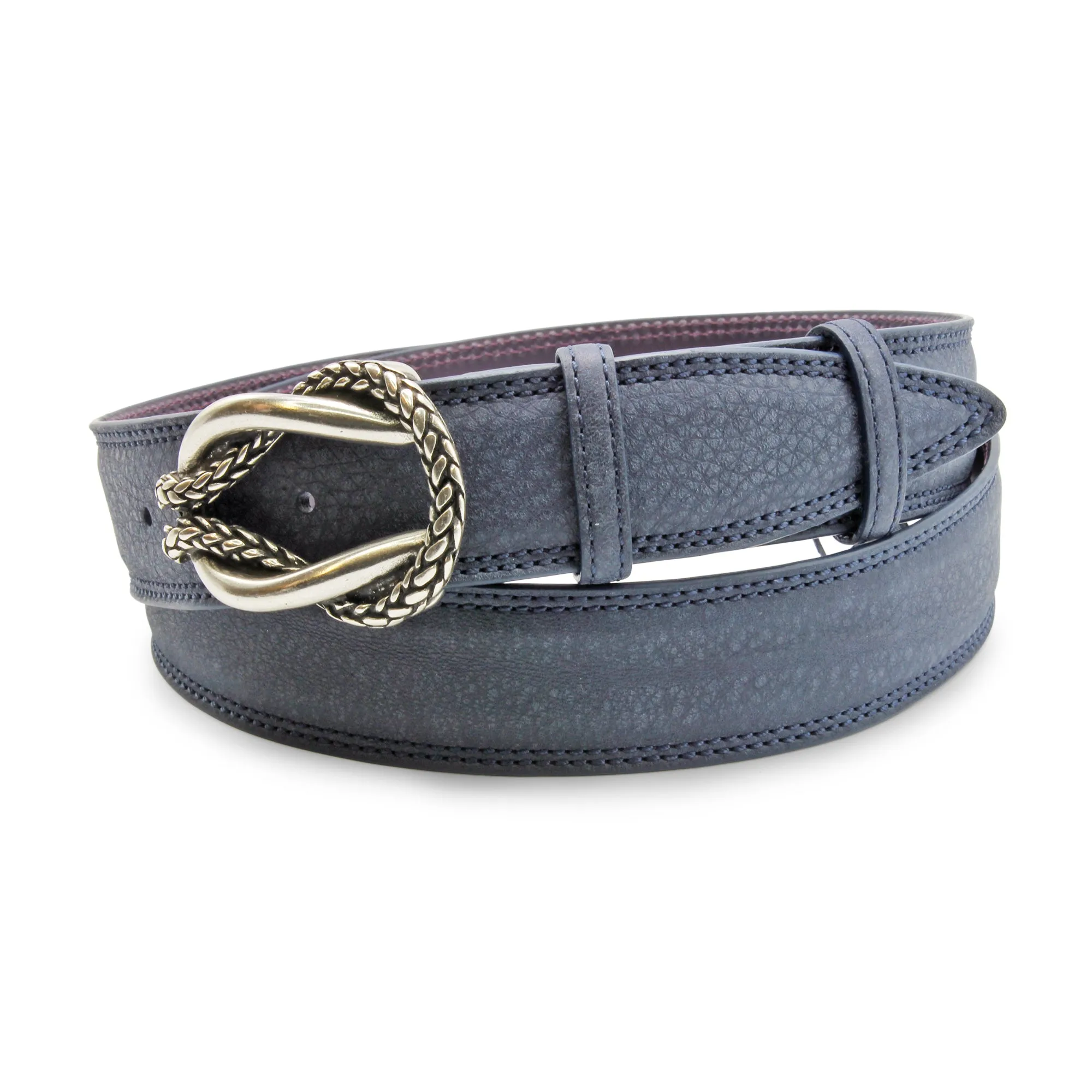 Ocean Blue Mottled Nubuck Reef Knot Belt