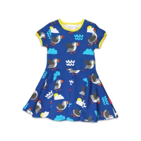 Organic Puffin Print Skater Dress