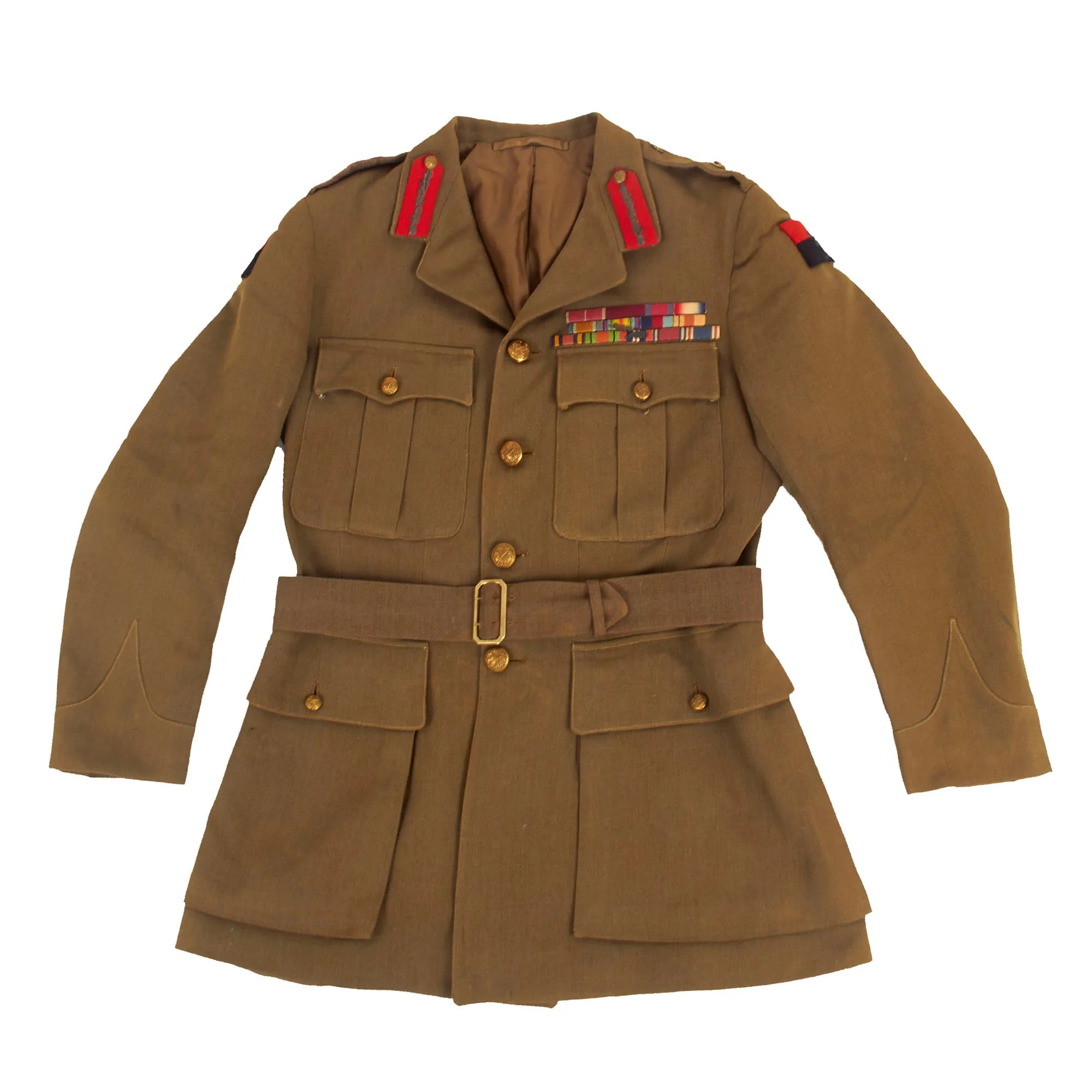 Original British WWII No.2: Service Dress Uniform Jacket and Peaked Visor with Research of Lieutenant-General Sir Noel Beresford-Peirse KBE, CB, DSO