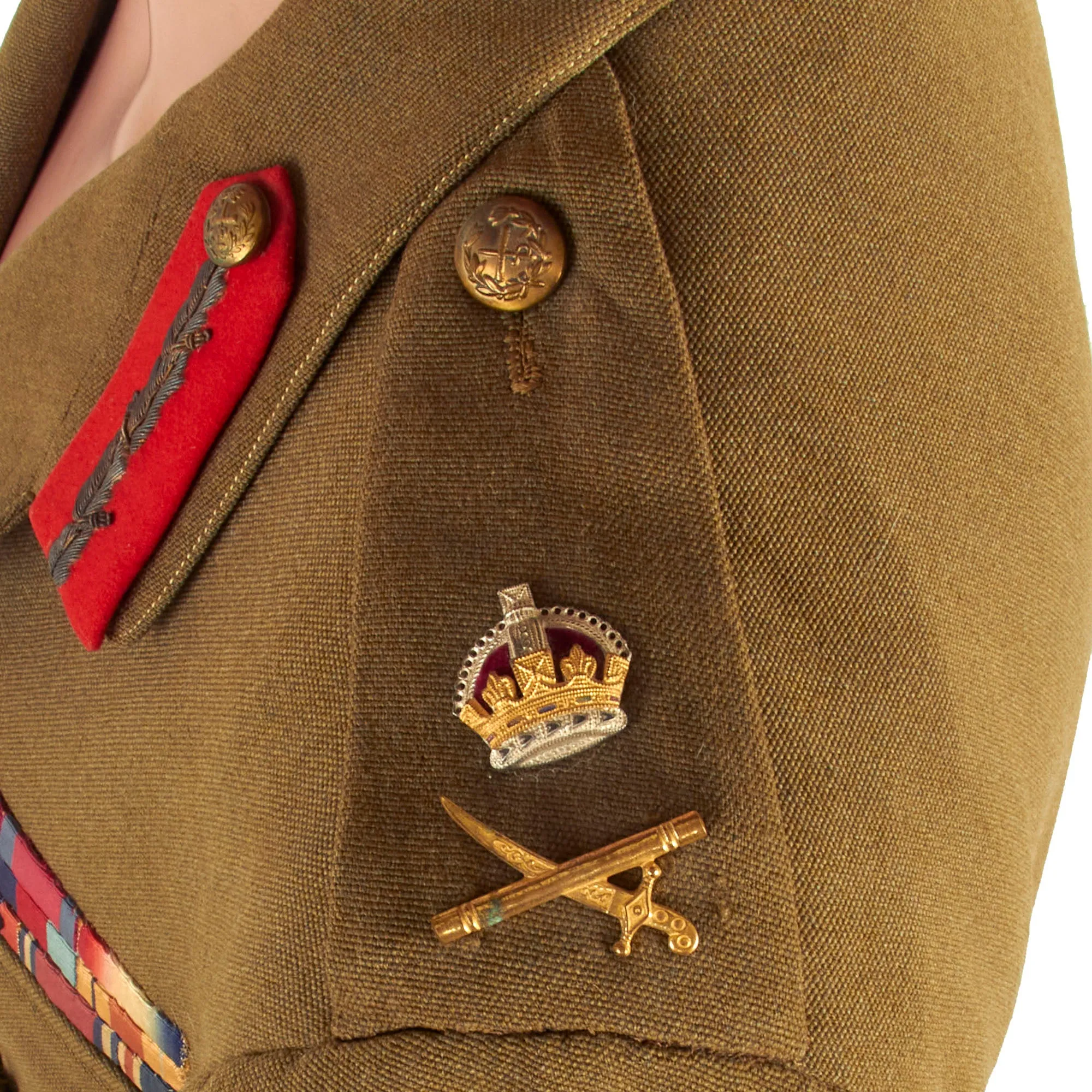 Original British WWII No.2: Service Dress Uniform Jacket and Peaked Visor with Research of Lieutenant-General Sir Noel Beresford-Peirse KBE, CB, DSO