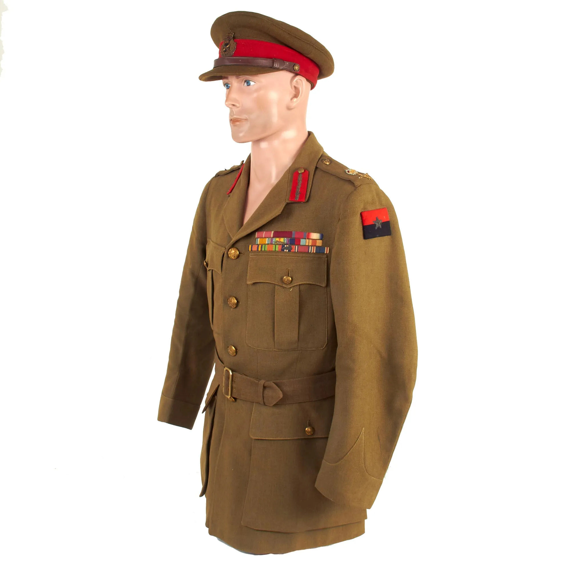 Original British WWII No.2: Service Dress Uniform Jacket and Peaked Visor with Research of Lieutenant-General Sir Noel Beresford-Peirse KBE, CB, DSO