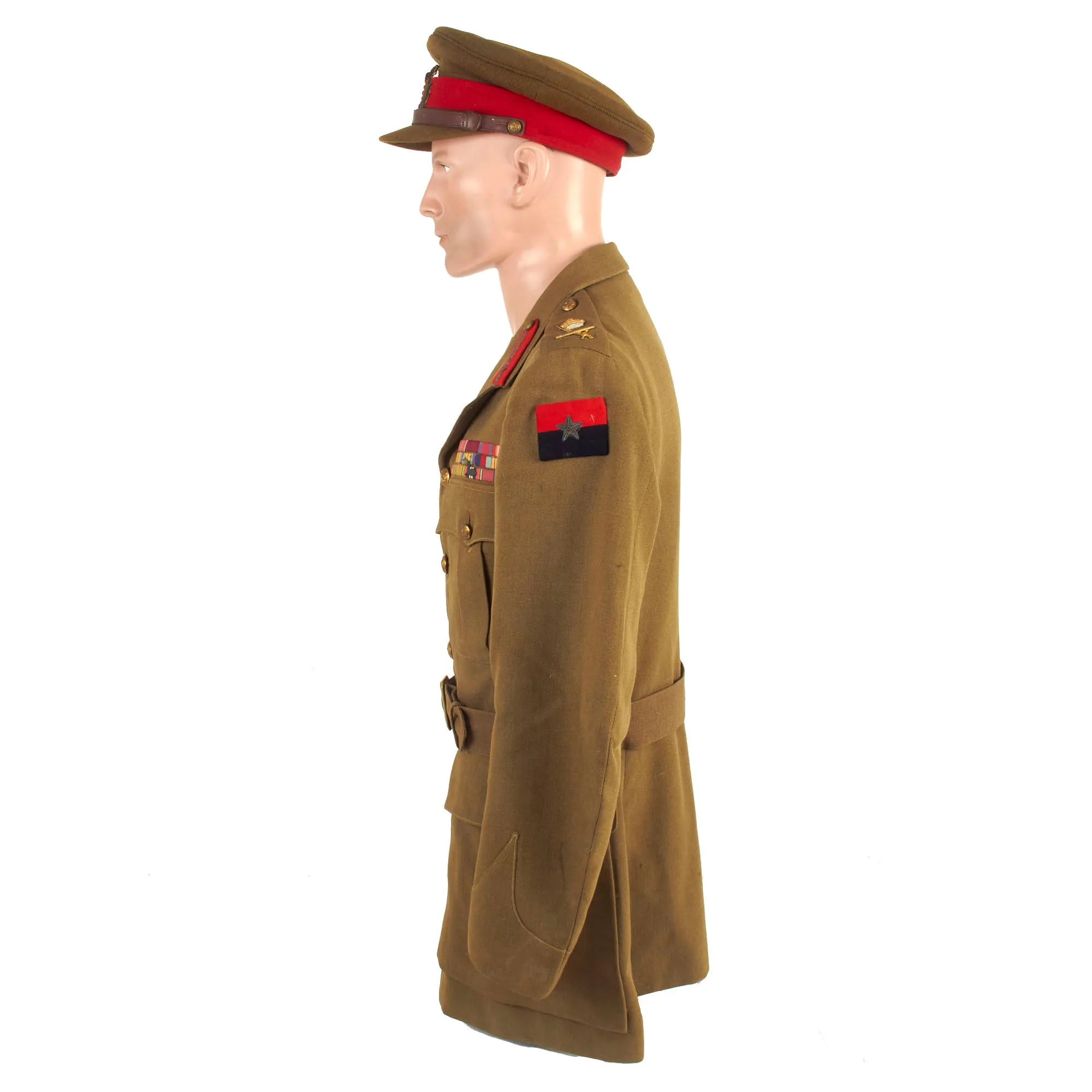 Original British WWII No.2: Service Dress Uniform Jacket and Peaked Visor with Research of Lieutenant-General Sir Noel Beresford-Peirse KBE, CB, DSO