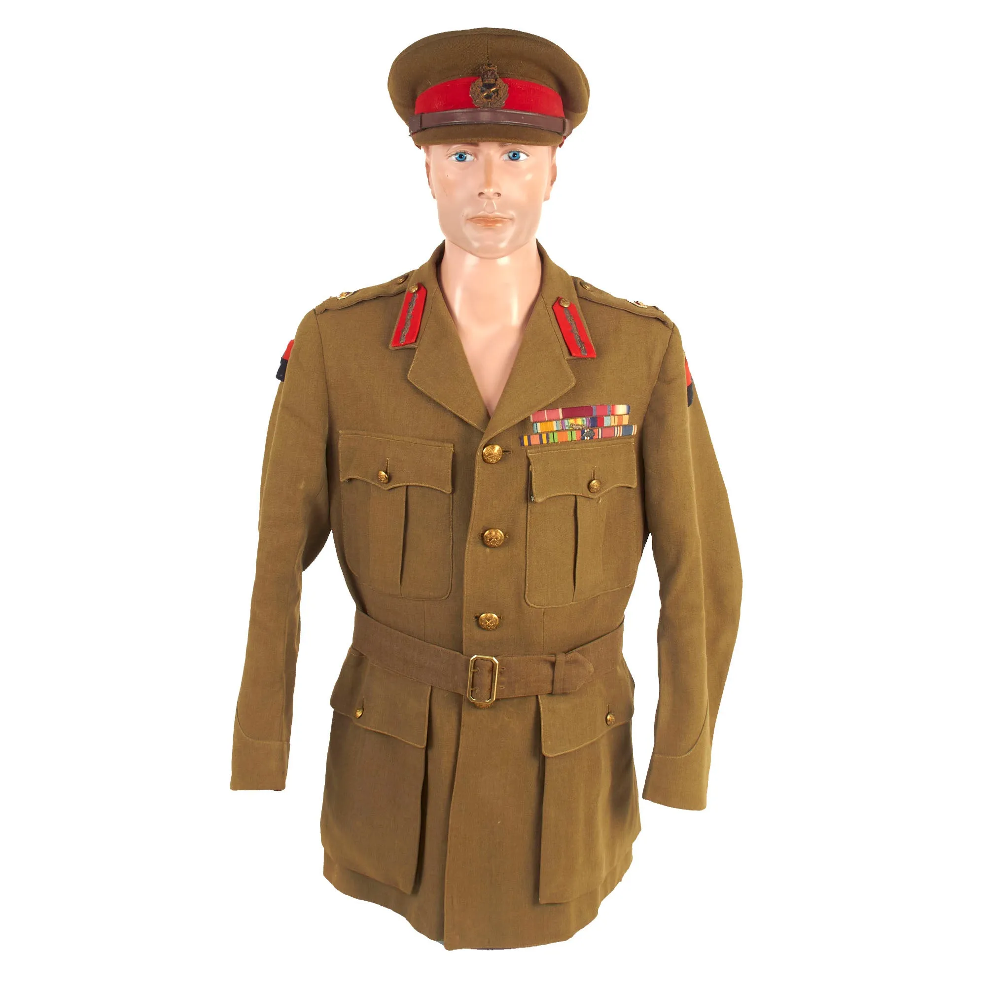 Original British WWII No.2: Service Dress Uniform Jacket and Peaked Visor with Research of Lieutenant-General Sir Noel Beresford-Peirse KBE, CB, DSO