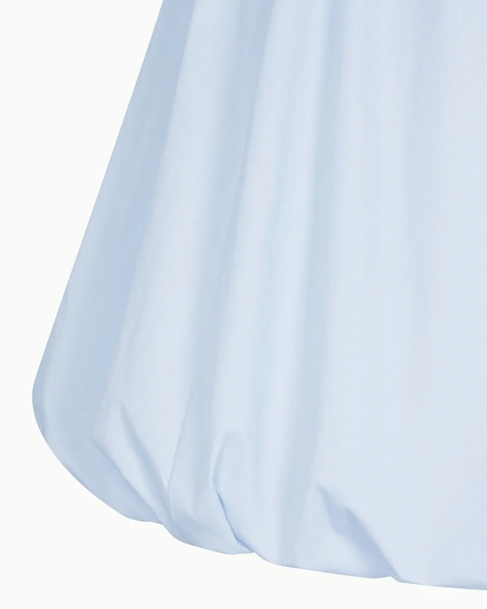 Poplin Bubble Mini Skirt | Ice Blue