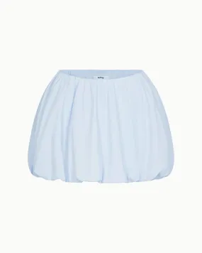 Poplin Bubble Mini Skirt | Ice Blue
