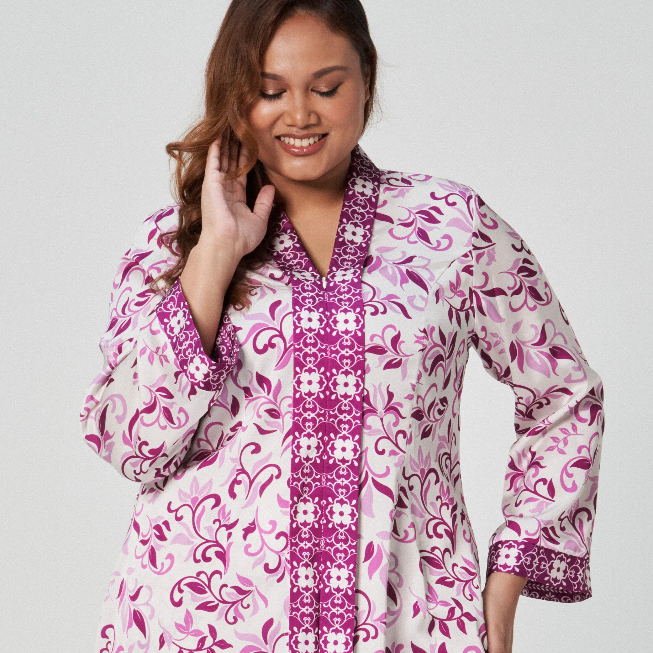 Printed Long Kebaya Top