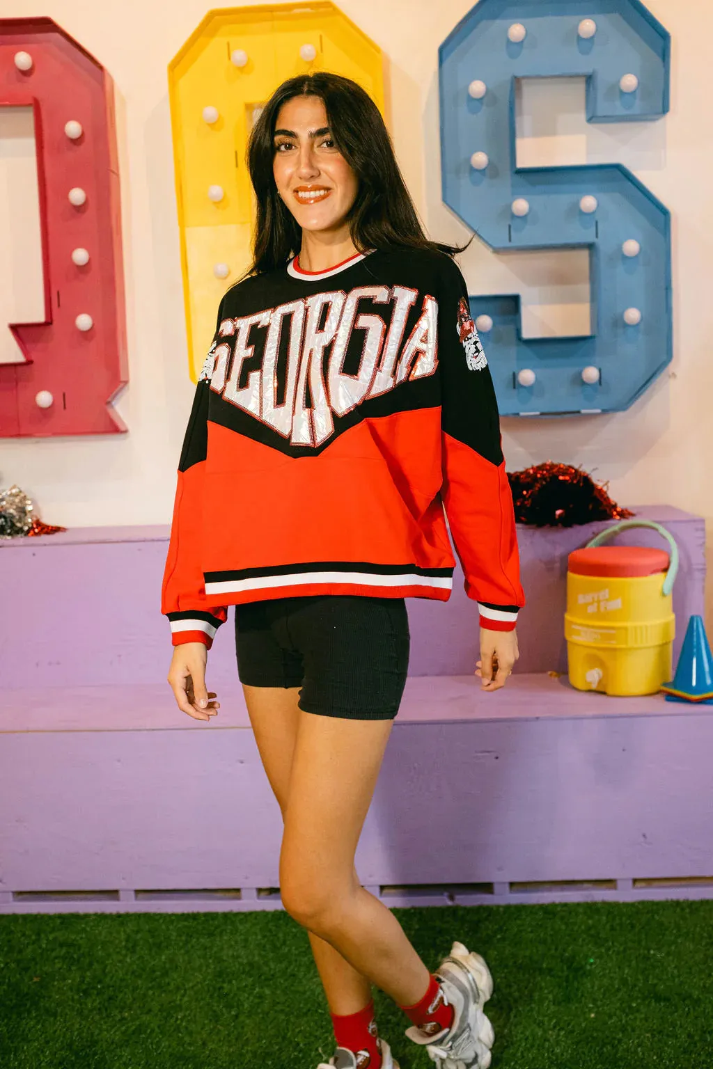 QUEEN OF SPARKLES | Licensed Holographic Georgia Sweatshirt
