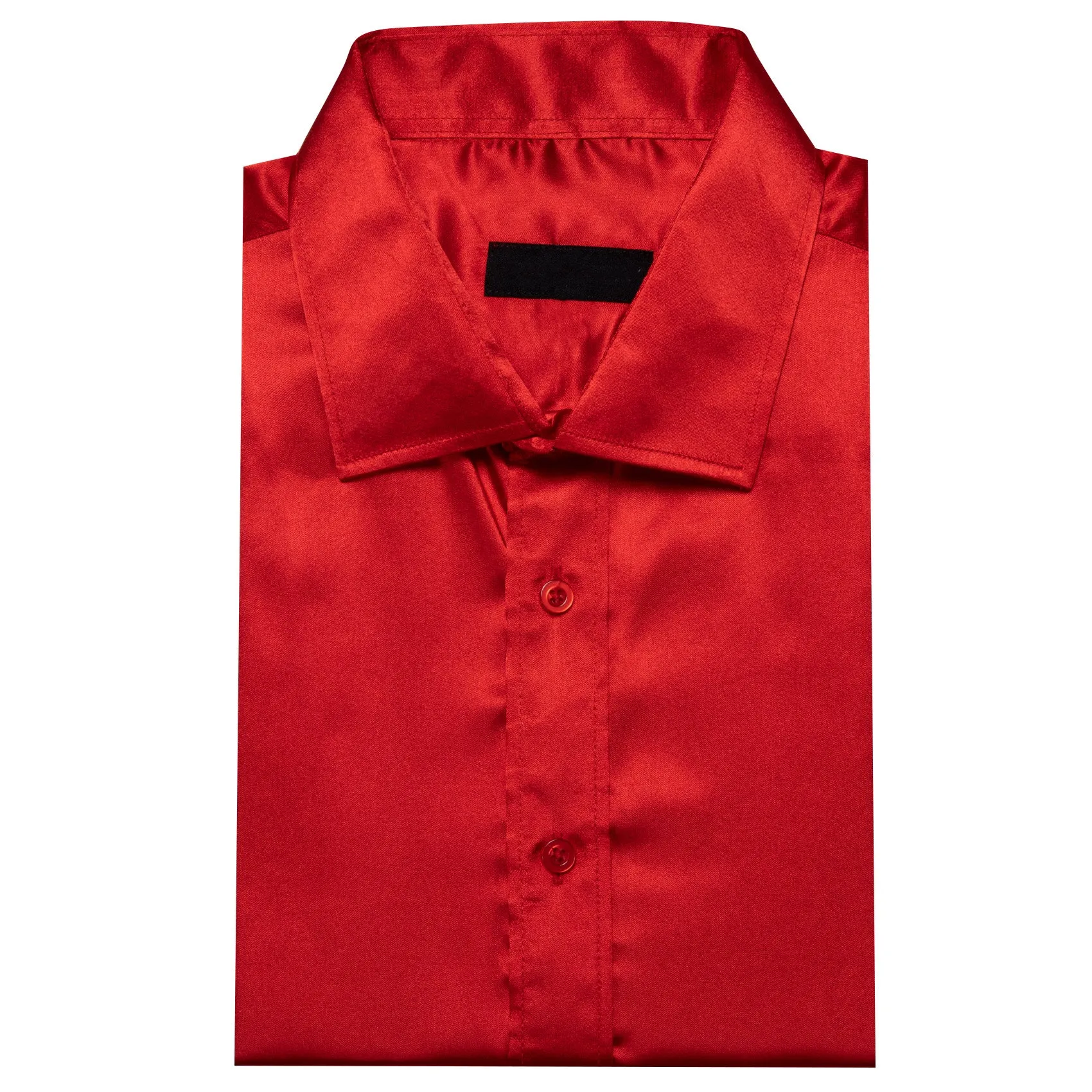 Ties2you Button Down Shirt Crimson Solid Silk Men's Long Sleeve Shirt