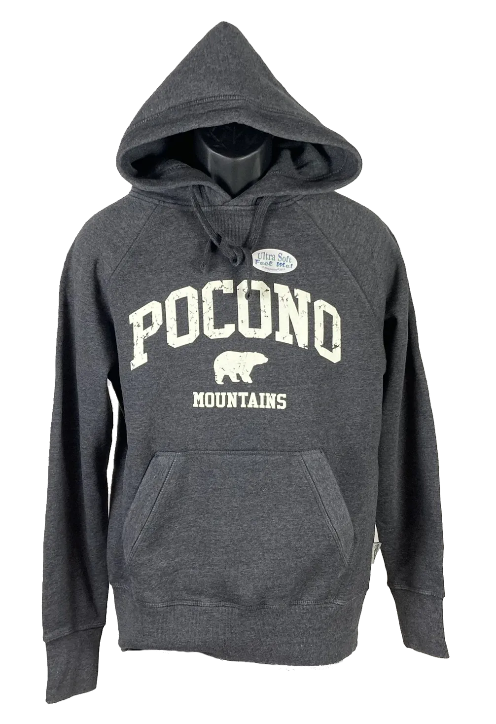 Ultra Soft Pocono Mountains Bear "Burn Wash" Hoodie