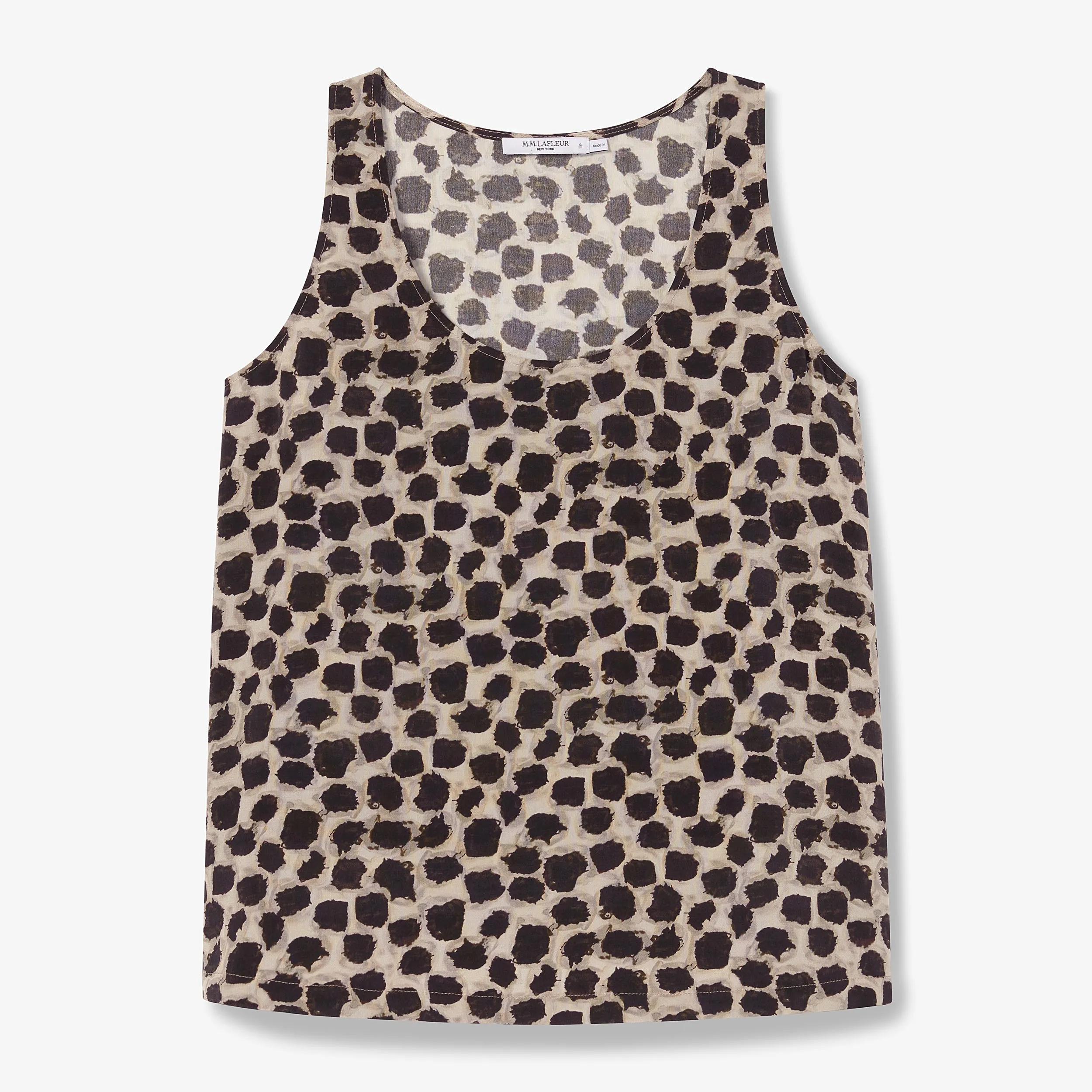 Vicky Tank - Washable Silk :: Sahara Print
