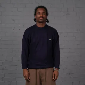 Vintage Lacoste Knitted Crewneck Jumper in Navy