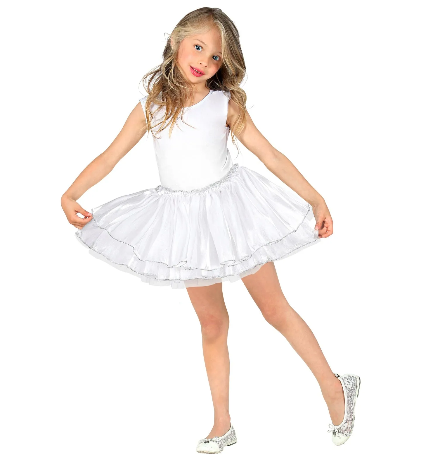 White Satin and Tulle Tutu Childs