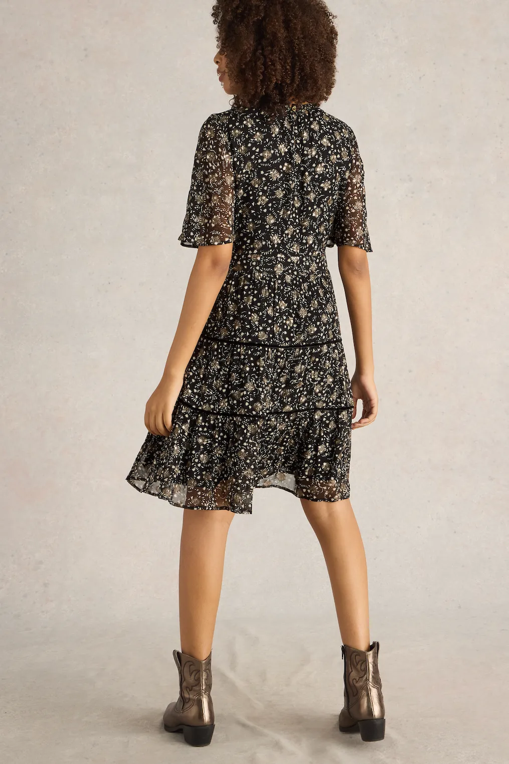 White Stuff Erin Metallic Dress